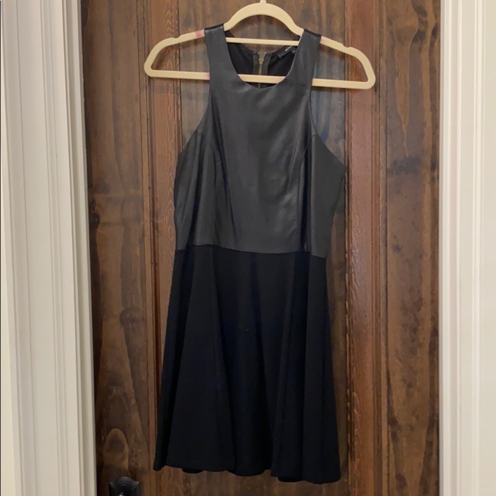 Leather and cotton Dress